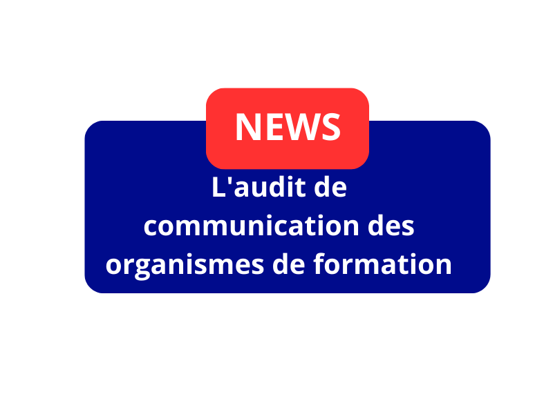 audit de communication - etiquette news bleu et rouge